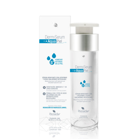 Serum AquaPiel hidratante con 3 Ácidos hialuronicos Dermclar
