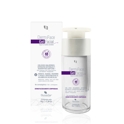 Face Gel Facial Dermclar hidratación 48 h con ácido hialurónico
