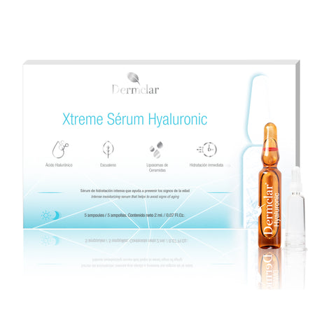 Xtreme Serum HYALURONIC ampollas con 2 tipos de ácido hialurónico Dermclar